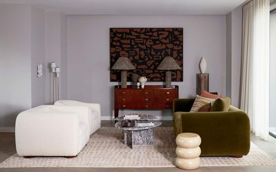 The living room of a Luxury London Penthouse, photography by Graham Atkins-Hughes Interior Design Photographer