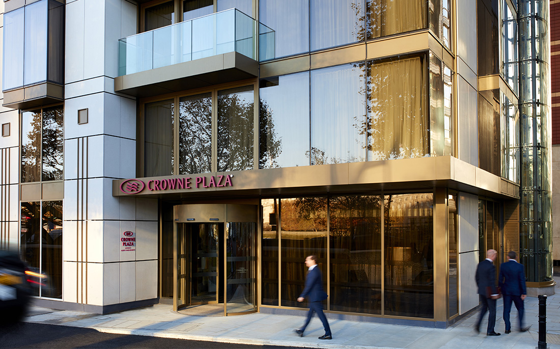 Exterior of The Crowne Plaza Hotel Albert embankment London Photographed by Interiors photographer Graham Atkins-Hughes