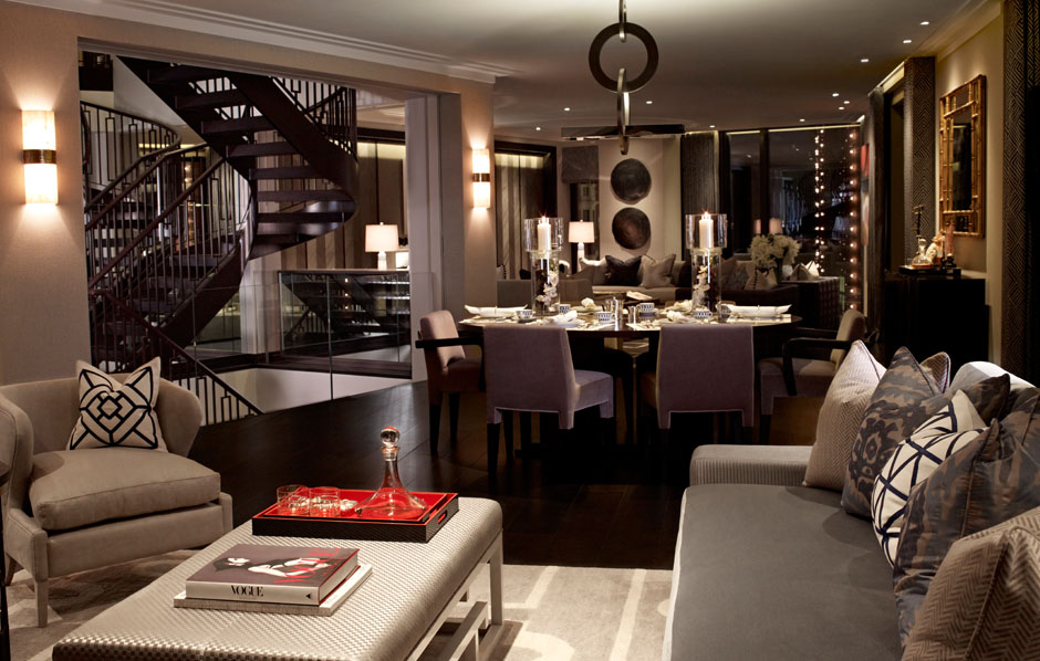 Penthouse Living space The Landsbury, Interior Photography for Finchatton by Graham Atkins-Hughes